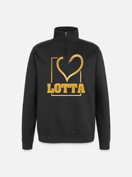 Gift for Lotta - Quarter-Zip Sweatshirt - black
