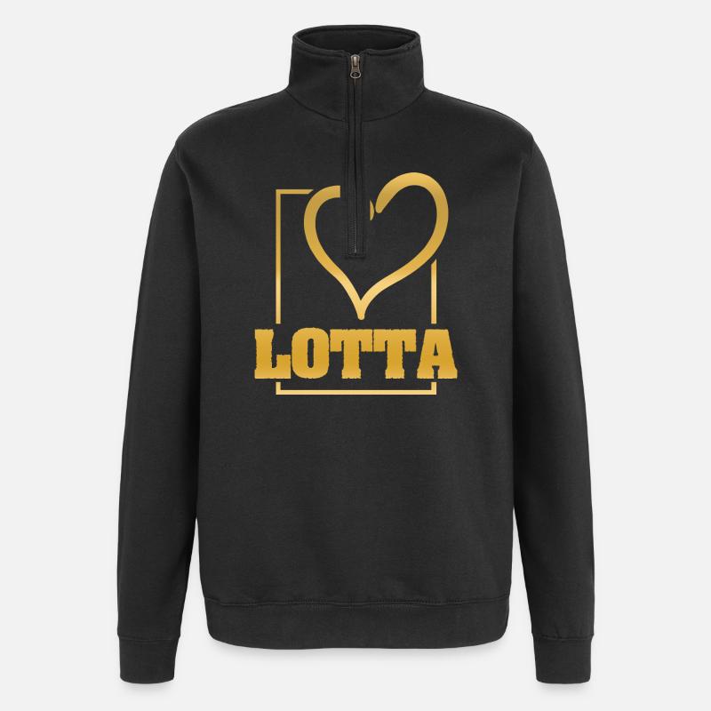 Gift for Lotta - Quarter-Zip Sweatshirt - black