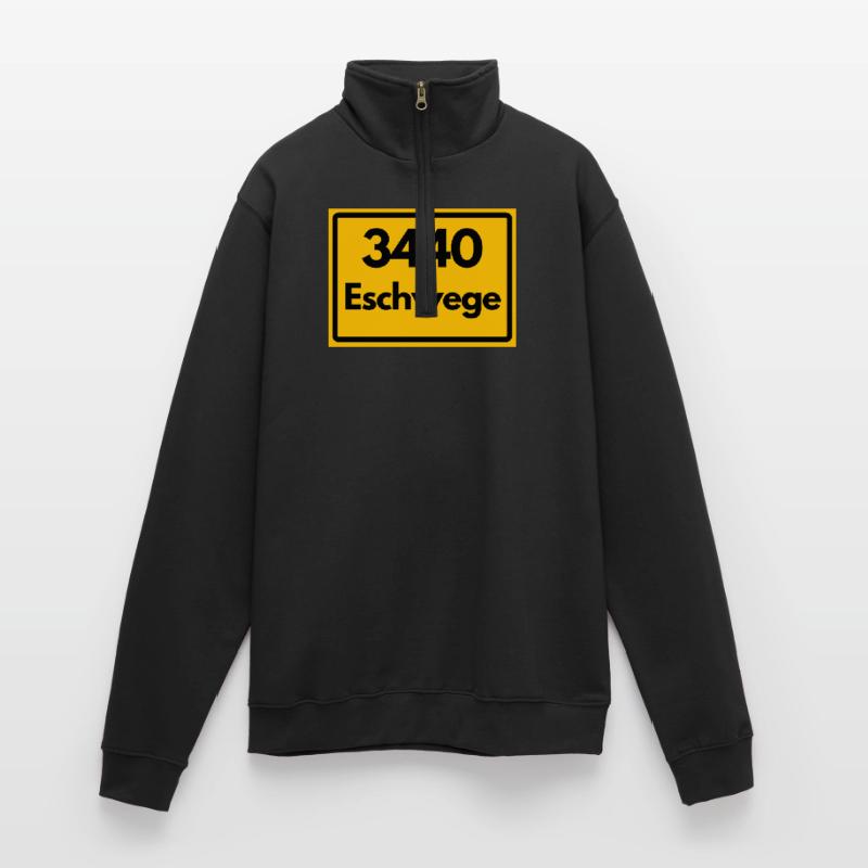 OLD POSTCODE ZIP CODE RETRO 3440 ESCHWEGE Quarter-Zip Sweatshirt