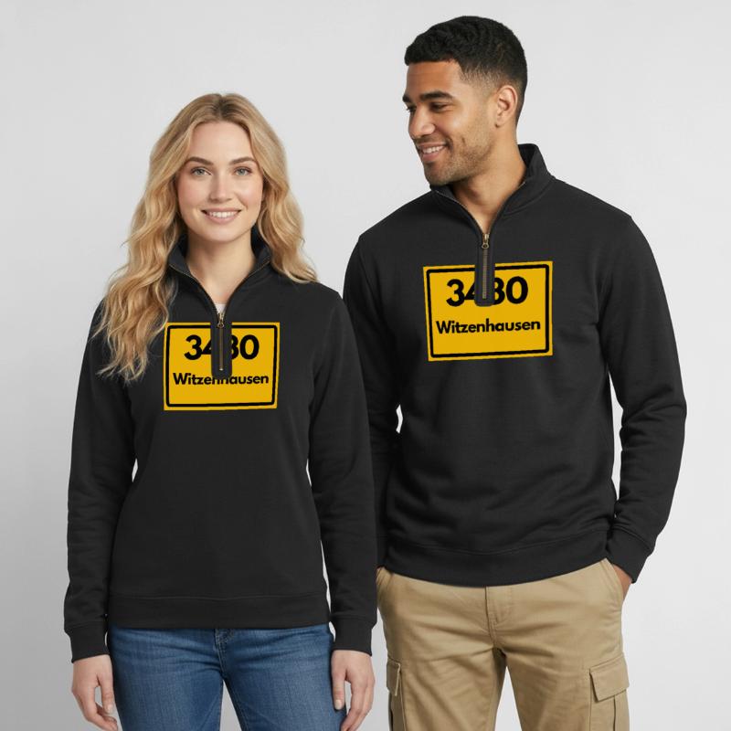 OLD POSTCODE ZIP CODE RETRO 3430 WITZENHAUSEN Quarter-Zip Sweatshirt