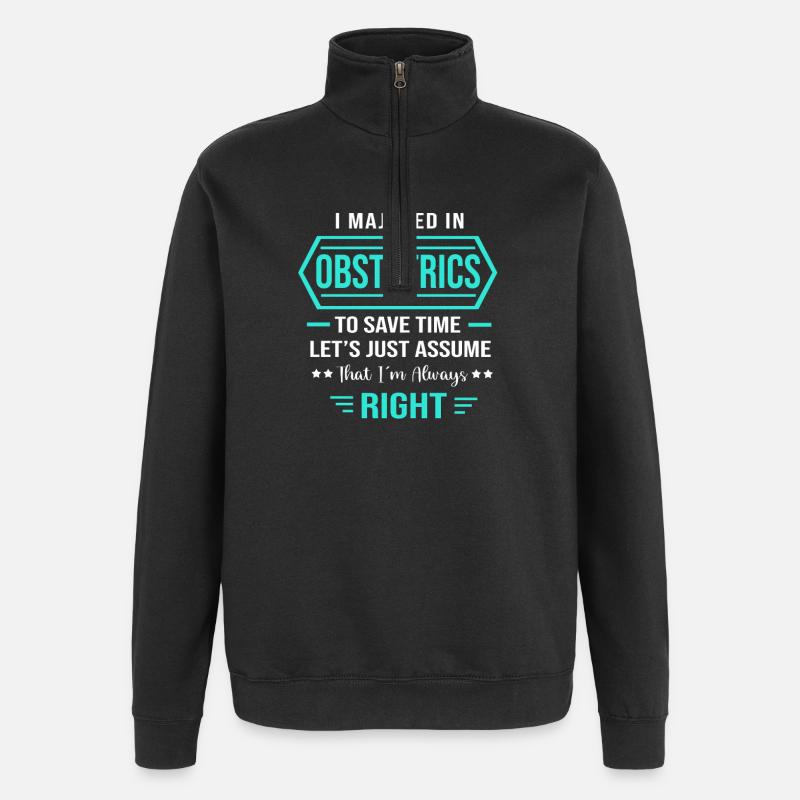 Infirmière à l’hôpital de grossesse - Sweat à zip 1/4 - noir