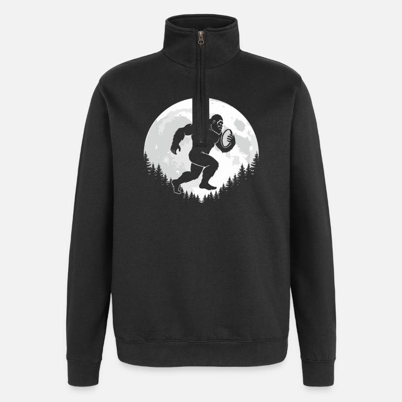 Joueurs de rugby Bigfoot - Sweat à zip 1/4 - noir