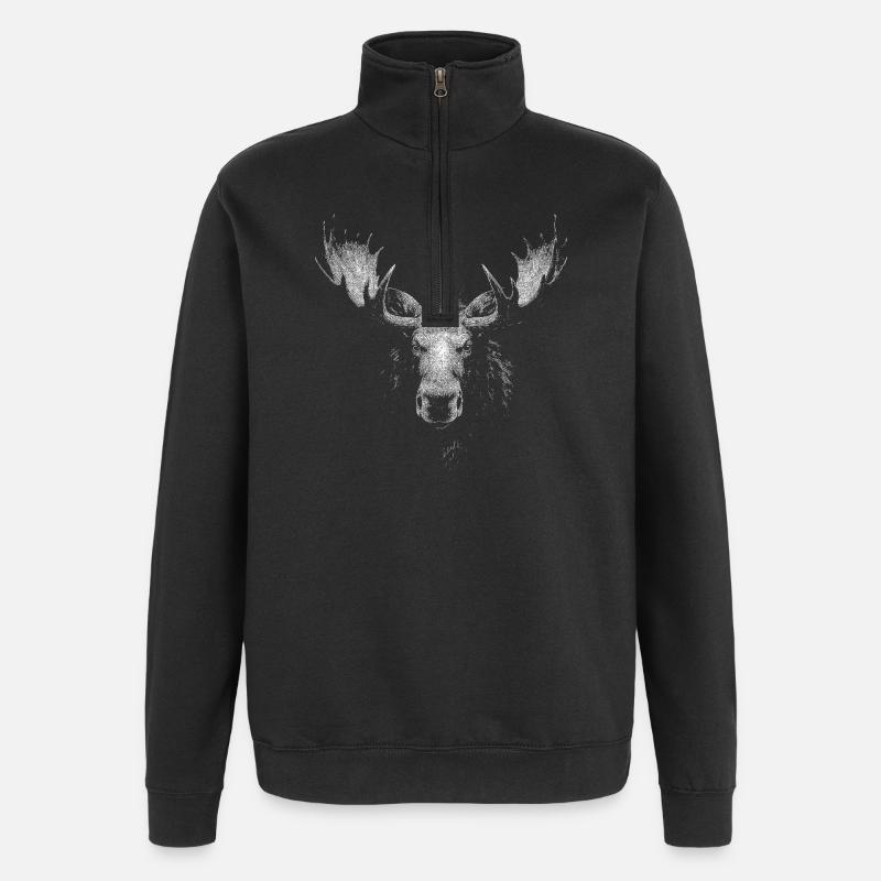 Élan - Sweat à zip 1/4 - noir