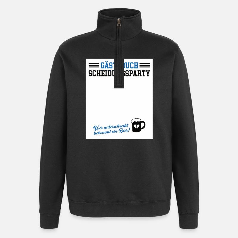 Gästebuch Scheidungsparty Geschieden Scheidung - Quarter-Zip-Sweatshirt - Schwarz