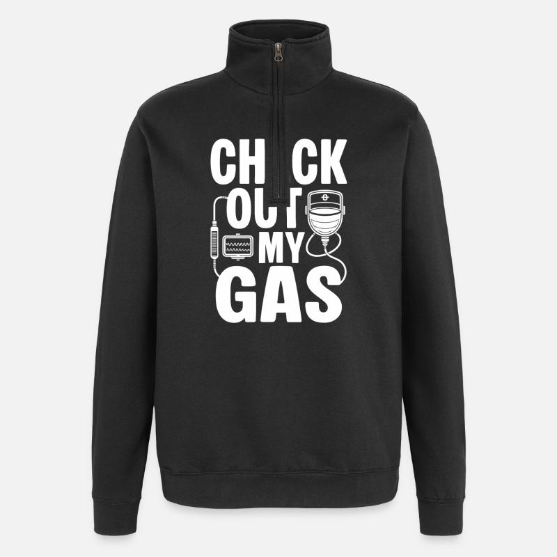 Anesthesiologist Check Out Anesthesia - Quarter-Zip Sweatshirt - black