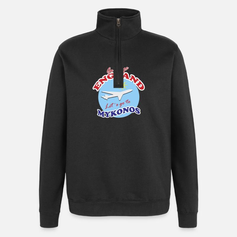 Adieu l’Angleterre. Allons à Mykonos. - Sweat à zip 1/4 - noir