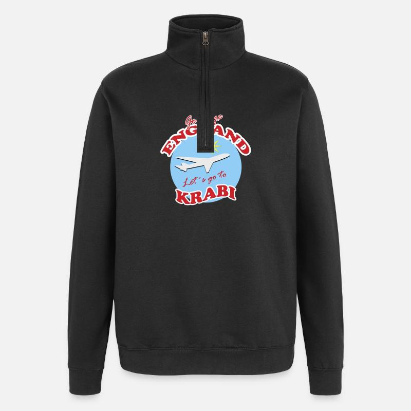 Adieu l’Angleterre. Allons à Krabi. - Sweat à zip 1/4 - noir