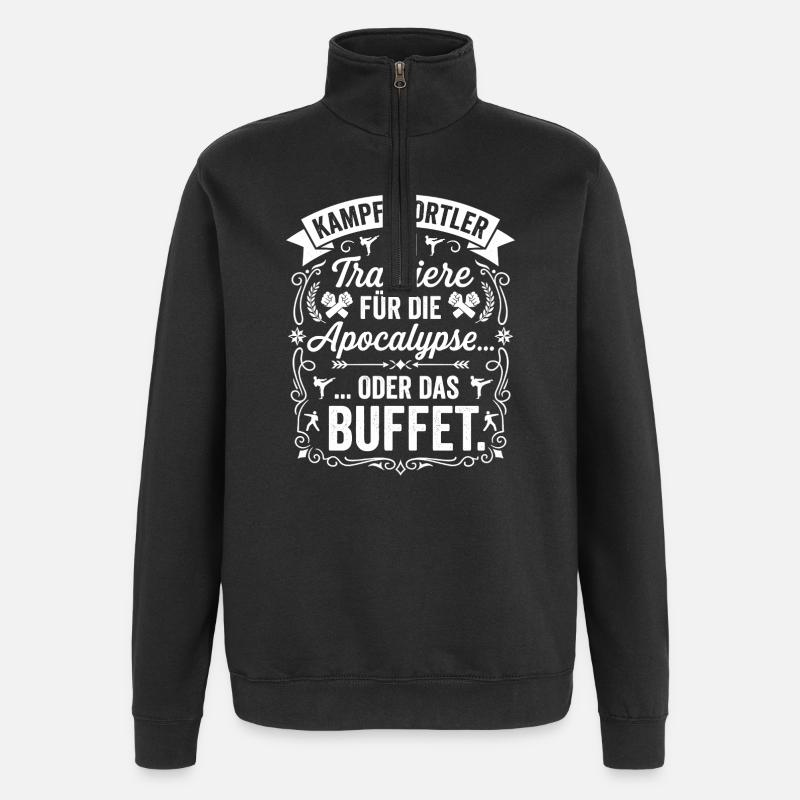 Kampfsport Apocalypse Buffet - Quarter-Zip-Sweatshirt - Schwarz