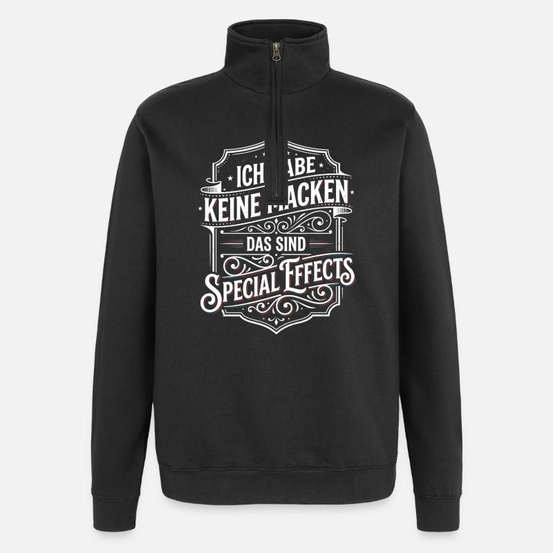 Keine Macken, Special Effects - Quarter-Zip-Sweatshirt - Schwarz