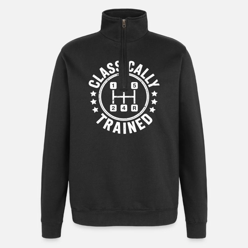 Classically Trained Auto Schaltgetriebe - Quarter-Zip-Sweatshirt - Schwarz