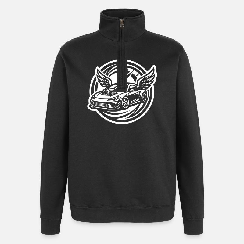Compteur de réglage de voiture - Sweat à zip 1/4 - noir