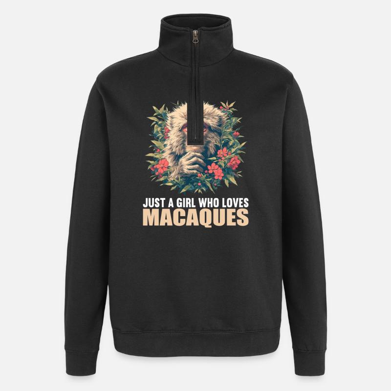 Macaque Macaque - Sweat à zip 1/4 - noir