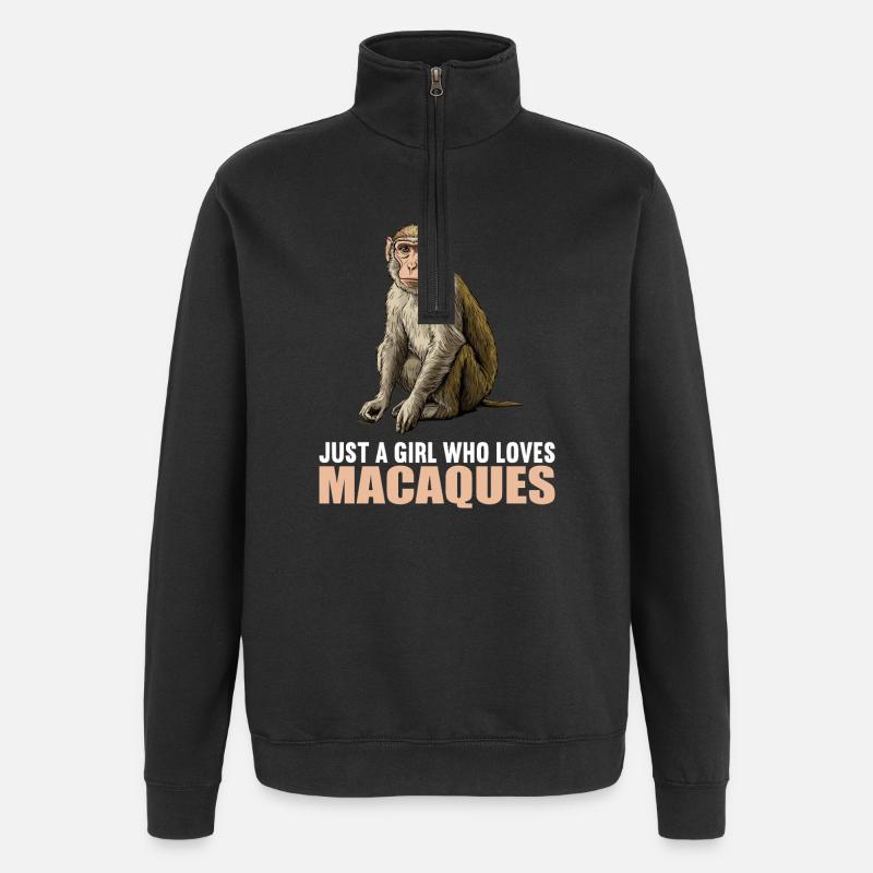 Macaque Macaque - Sweat à zip 1/4 - noir