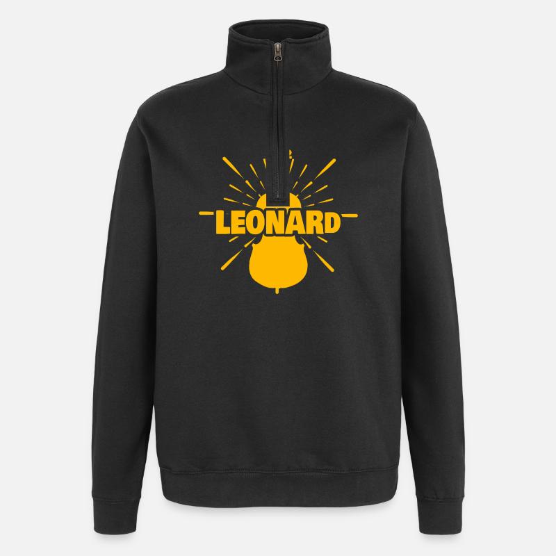 Leonard - Quarter-Zip Sweatshirt - black