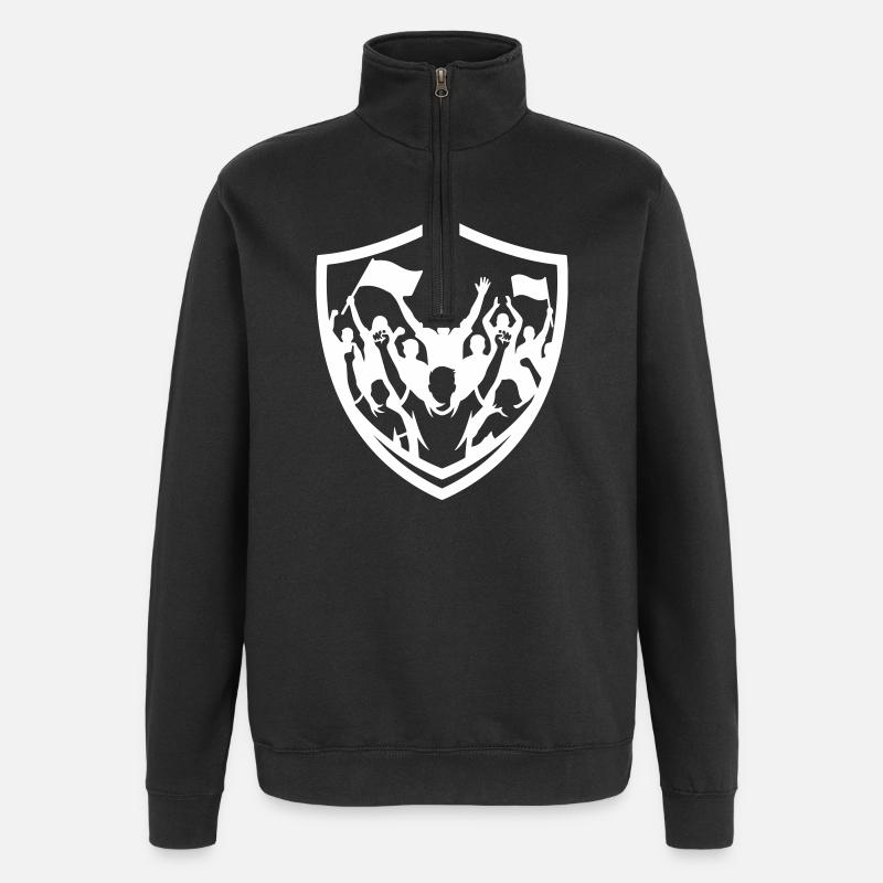 Fans Jubeln Party - Quarter-Zip-Sweatshirt - Schwarz