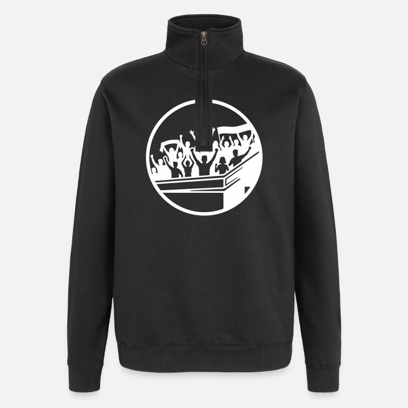 Fans Stadium Silhouette - Sweatshirt med 1/4 lynlås - sort
