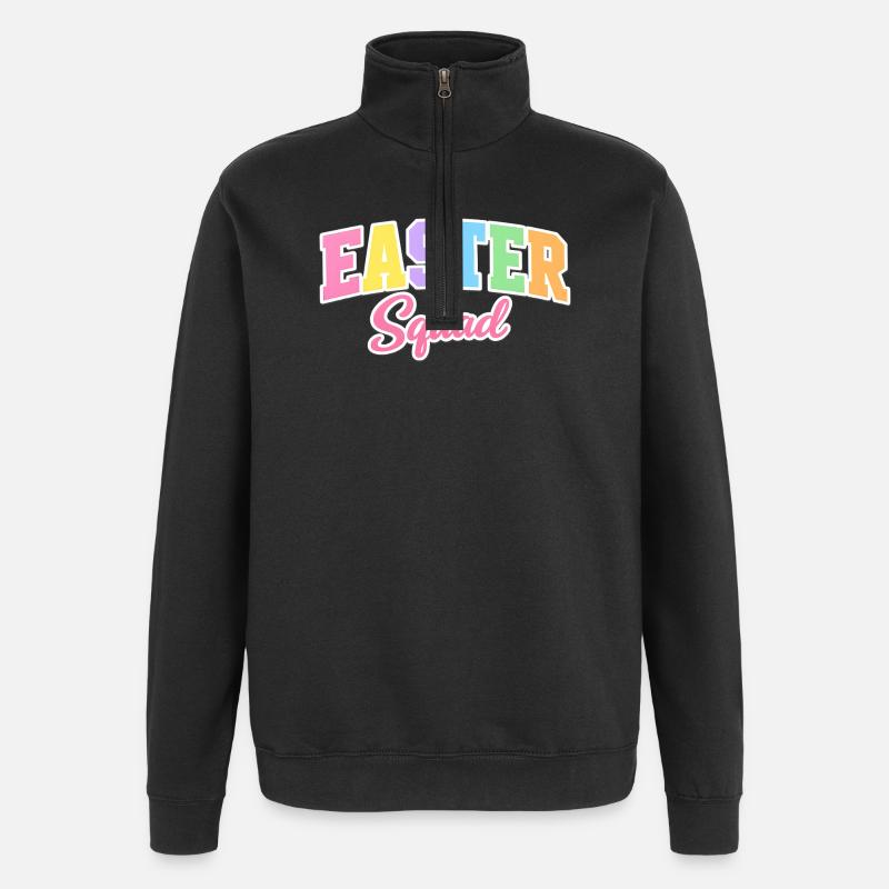 Easter Squad Ostern - Quarter-Zip Sweatshirt - black