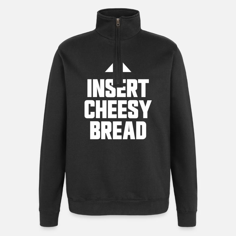 Pain au fromage (plat préféré) - Sweat à zip 1/4 - noir