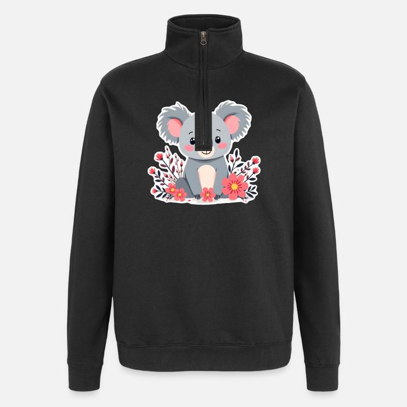 Koala - Quarter-Zip Sweatshirt - black