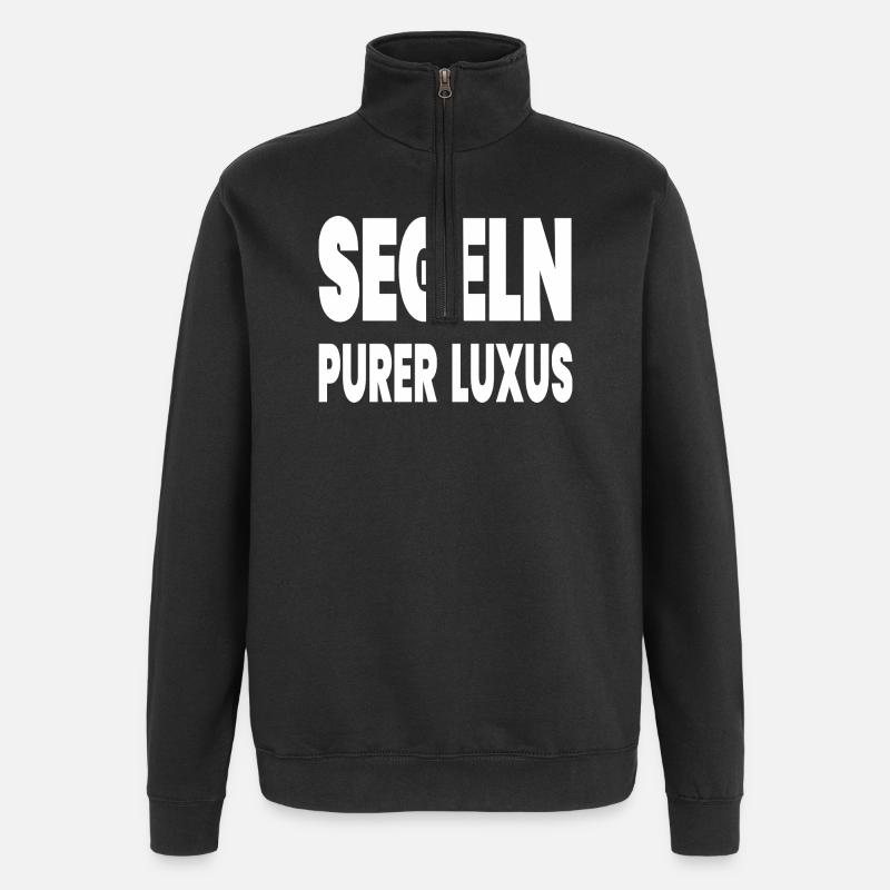 Segeln - Quarter-Zip-Sweatshirt - Schwarz