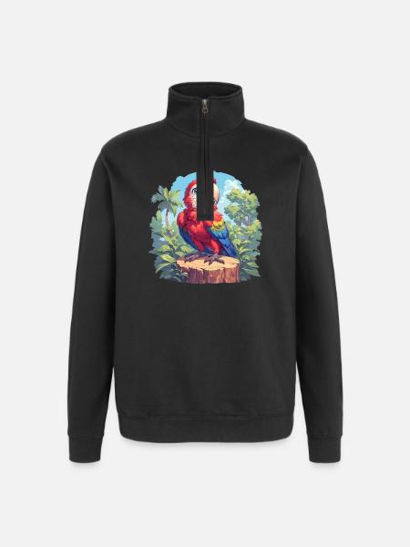 Macaw's Era - Quarter-Zip Sweatshirt - black