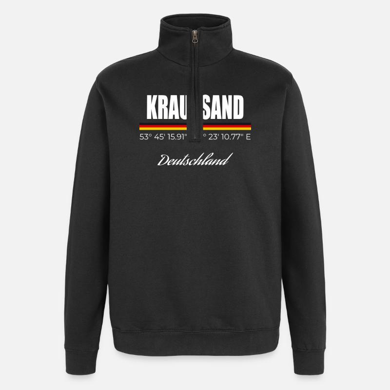 Krautsand - Quarter-Zip-Sweatshirt - Schwarz