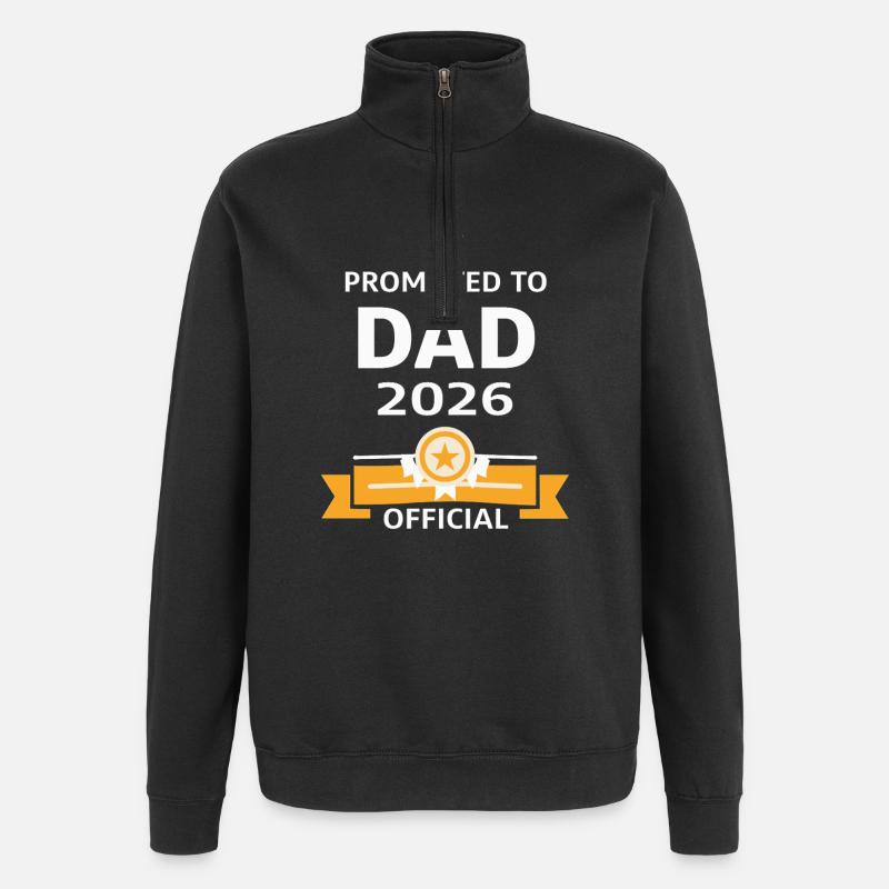 Promu Papa 2026 - Sweat à zip 1/4 - noir