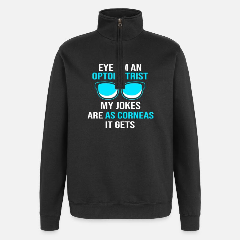Optik Optiker Augenarzt - Quarter-Zip-Sweatshirt - Schwarz