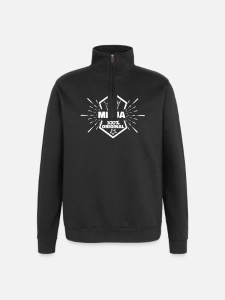 Gift for Mirja - Quarter-Zip Sweatshirt - black