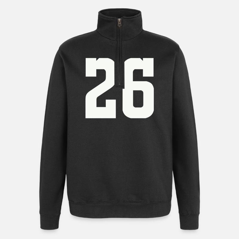 26 - Sweat à zip 1/4 - noir
