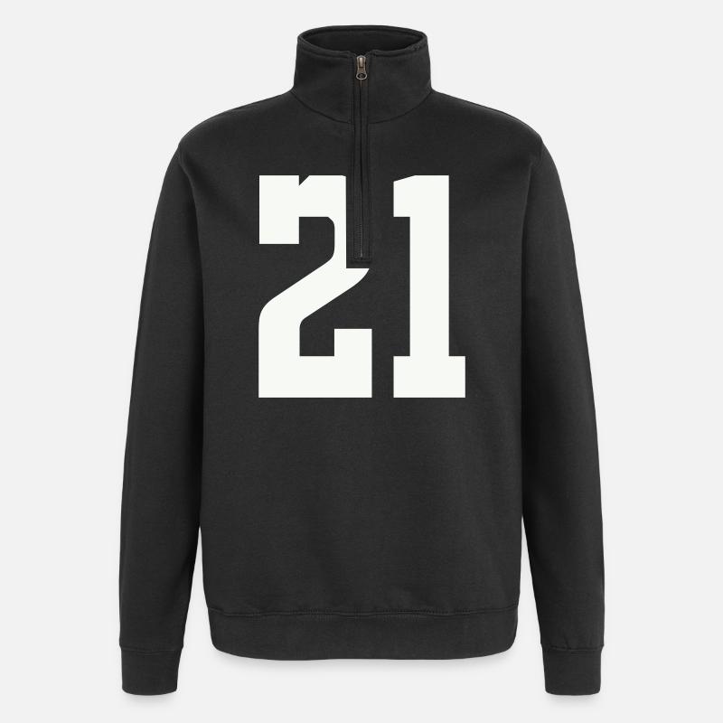 21 - Quarter-Zip Sweatshirt - black