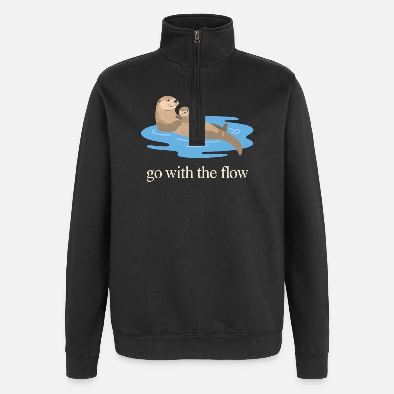 Optez pour le Flow Otter Duo - Sweat à zip 1/4 - noir