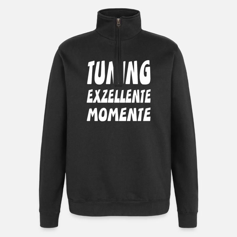 Tuning - Quarter-Zip-Sweatshirt - Schwarz