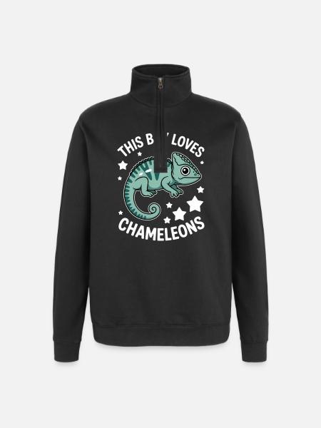 Chameleon Sayings Funny Chameleons Gift - Quarter-Zip Sweatshirt - black