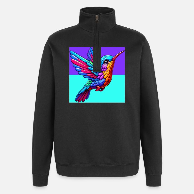 colibri - Sweat à zip 1/4 - noir