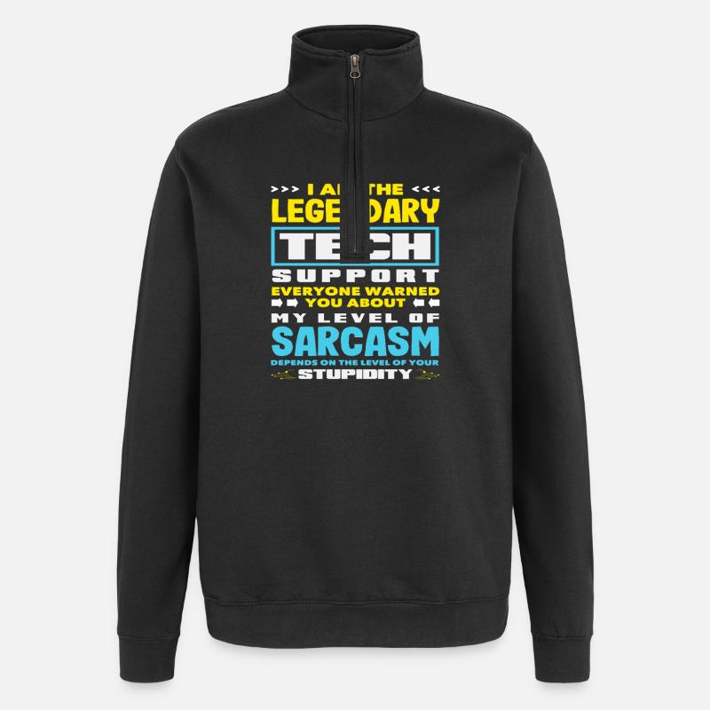 Soutien technique légendaire Sarcasme Admin IT - Sweat à zip 1/4 - noir