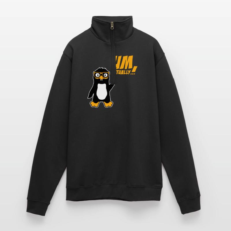 Le Pingouin devient le logo du nerd vraiment drôle Sweat à zip 1/4