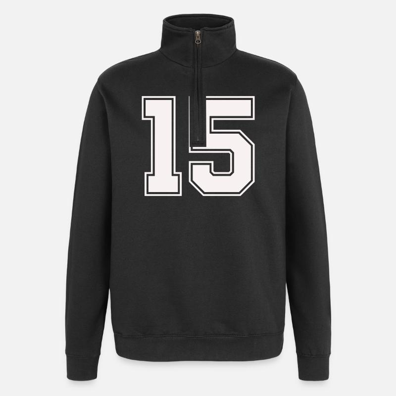 Quinze Style de Plans - Sweat à zip 1/4 - noir