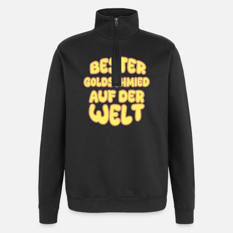 Goldschmied als Beruf - Quarter-Zip-Sweatshirt - Schwarz