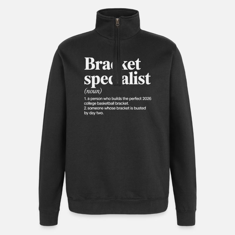 Basket-ball spécialisé dans le tableau - Sweat à zip 1/4 - noir