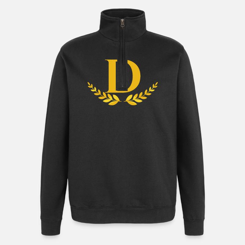 D - Quarter-Zip-Sweatshirt - Schwarz