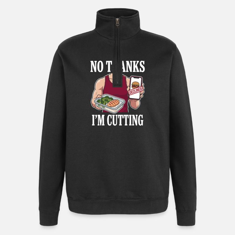 Schnittsaison Bei Reduziertem Kaloriendefizit - Quarter-Zip-Sweatshirt - Schwarz