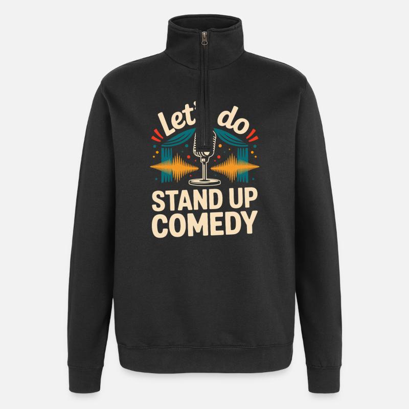 Faisons du stand-up - Sweat à zip 1/4 - noir