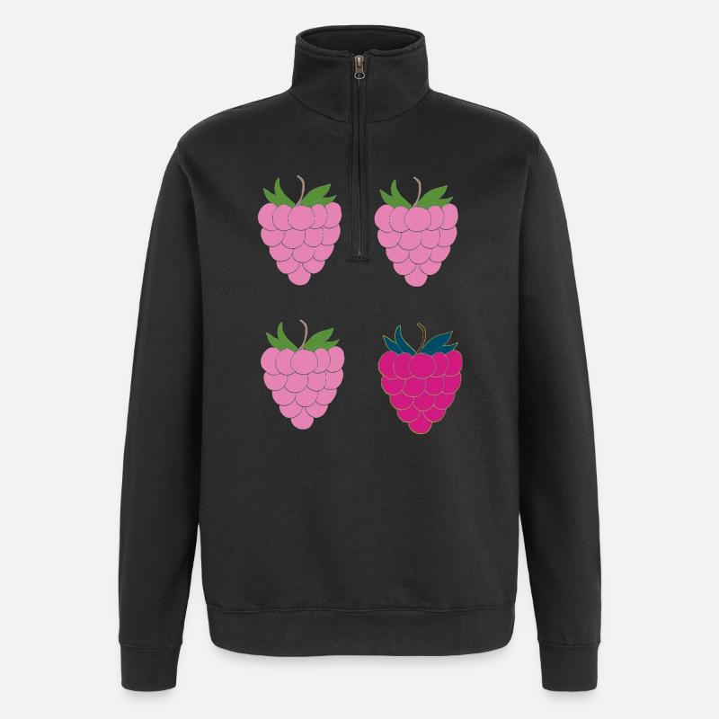 Pop Art Double Framboise - Sweat à zip 1/4 - noir