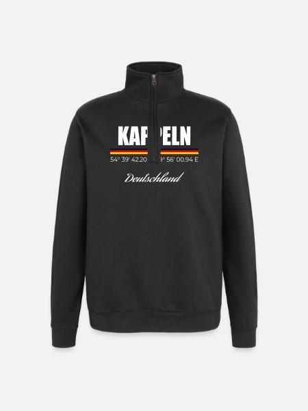 Kappeln - Quarter-Zip-Sweatshirt - Schwarz