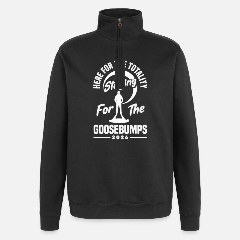 Sonnenfinsternis 2026, 12. August - Quarter-Zip-Sweatshirt - Schwarz