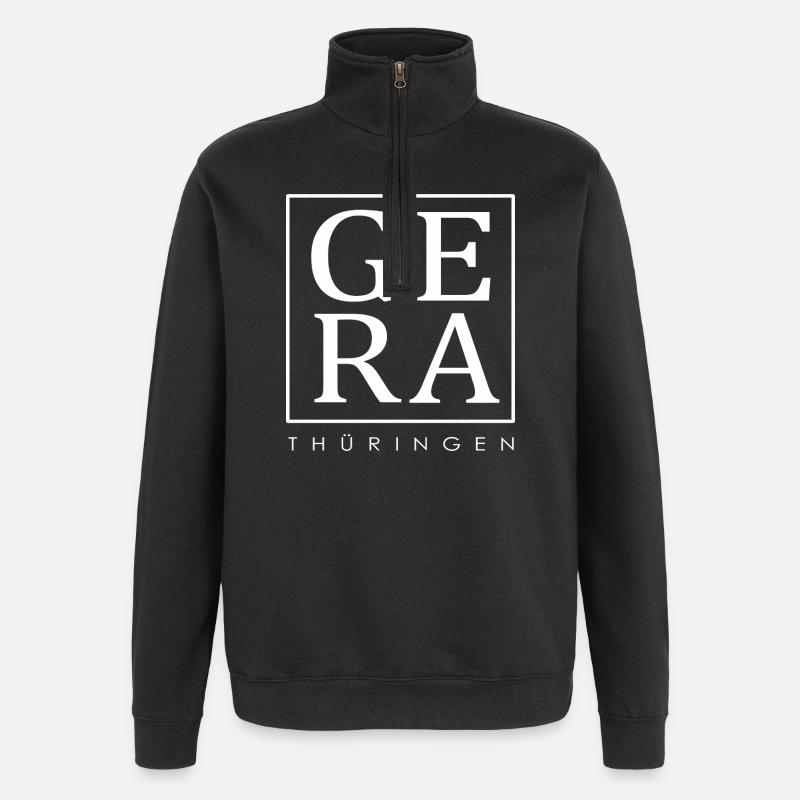 Gera - Thüringen - Quarter-Zip-Sweatshirt - Schwarz
