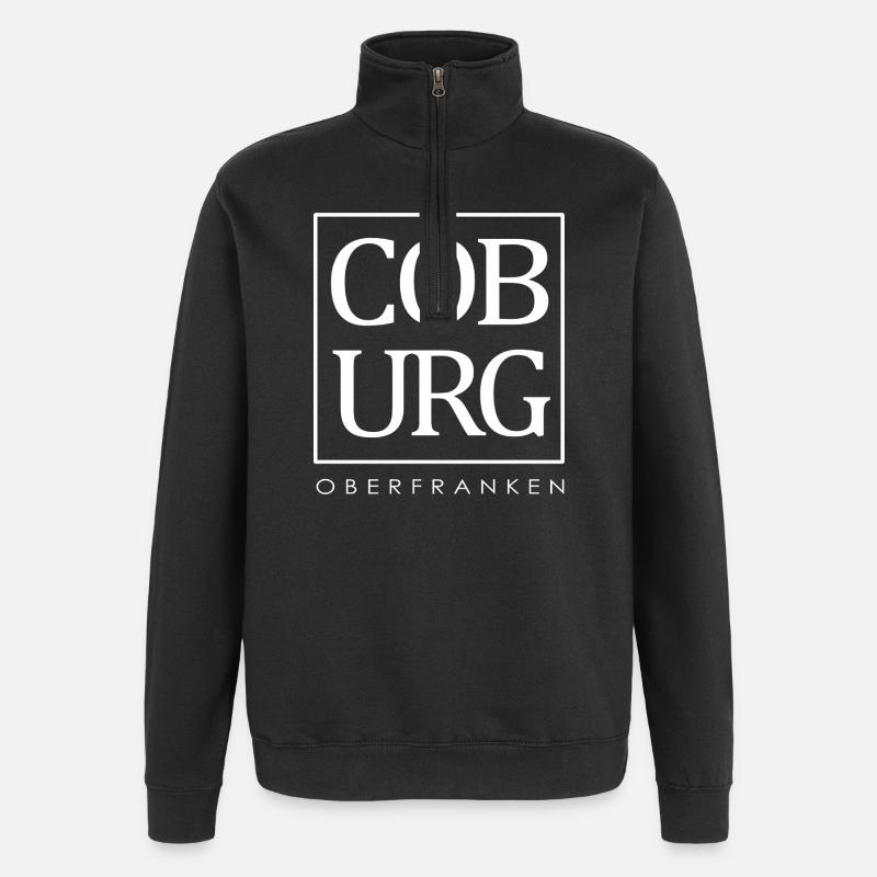 Coburg - Quarter-Zip Sweatshirt - black