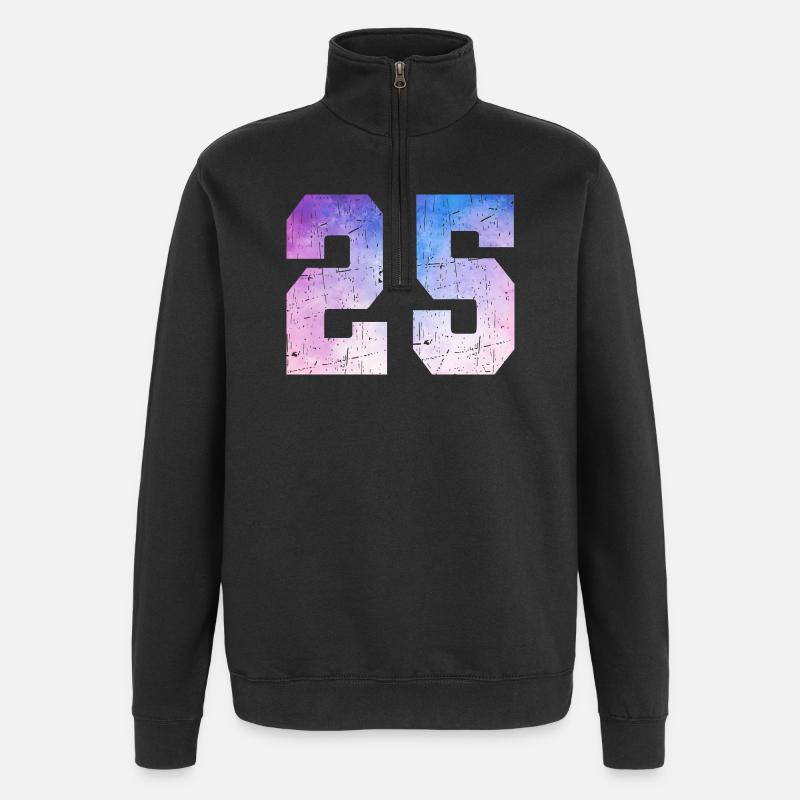 Ausgabe 25 – 25. Jubiläumsgeschenk - Quarter-Zip-Sweatshirt - Schwarz