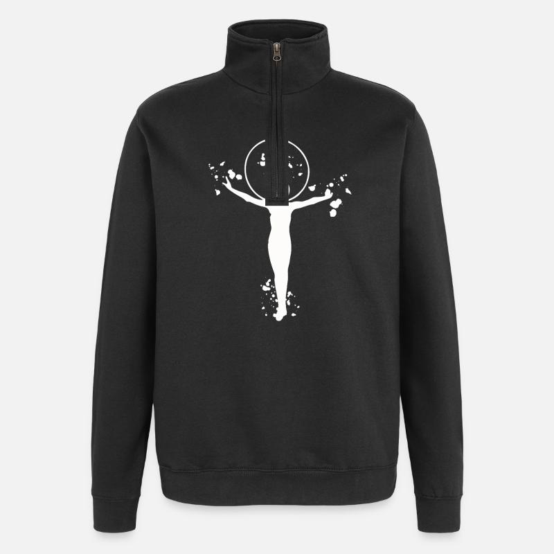 Gymnastics Hoops Rhythmic Gymnastics - Quarter-Zip Sweatshirt - black